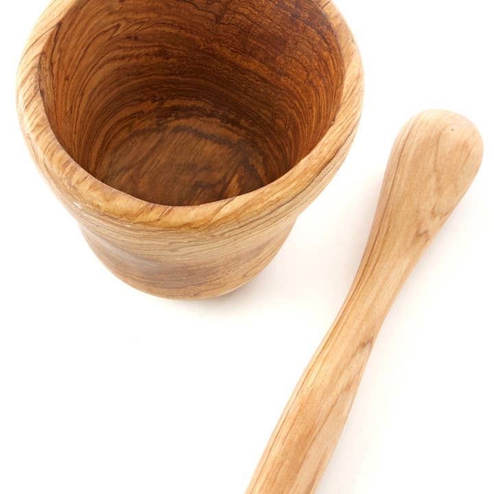 Swahili | AFRICAN MODERN - Wholesale Mortar & Pestle - Wild Olive Wood Mortar & Pestle Spice Grinder Set