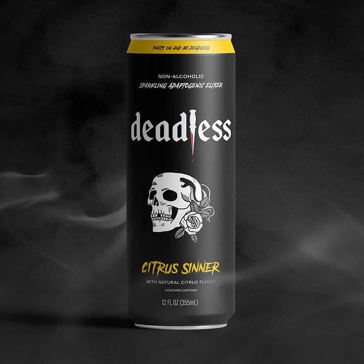 Citrus Sinner Sparkling Adaptogen + Nootropic Elixir 4-pack for wholesale by Deadless - Adaptogenic Elixir