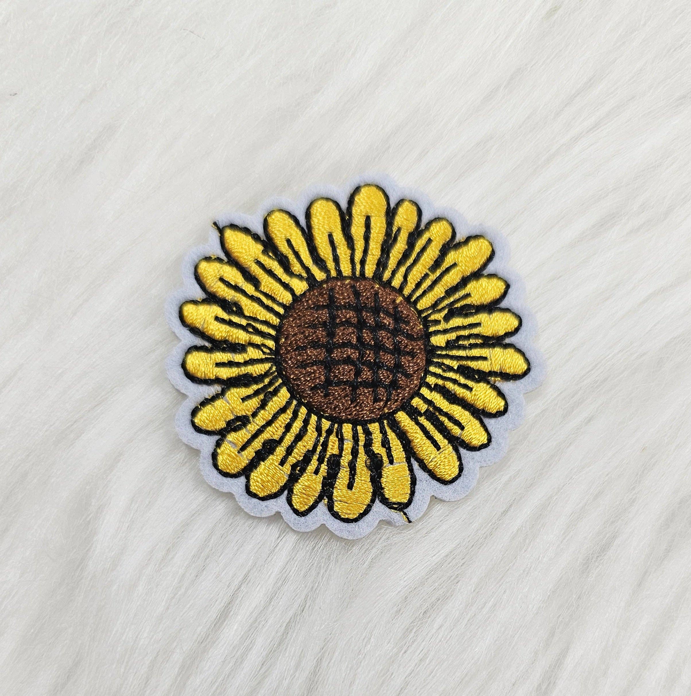 Scratch Decor - Wholesale Patch - Small Sunflower Embroidery Iron On Patch0