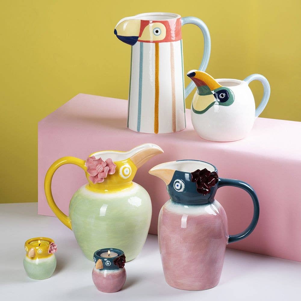 VdE Tivoli 1996 – wholesale Carafe – TUCA TUCA JUG 24CM PINK/TEAL 1800ML1