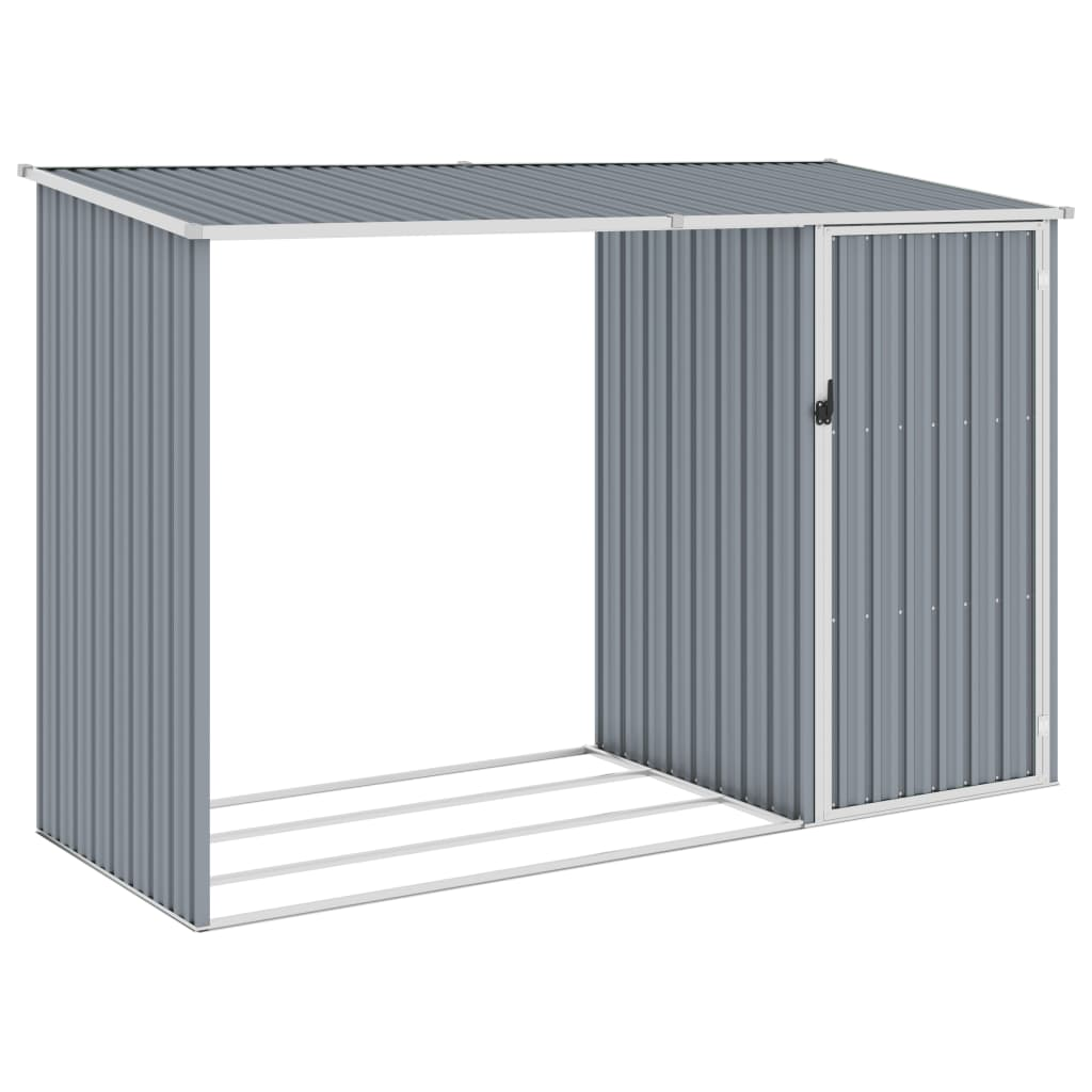 Greenwestons – wholesale Utomhusdekor – Green's Garden Vedskjul Grå 96,5 ”x38,6" x62,6" Galvaniz0