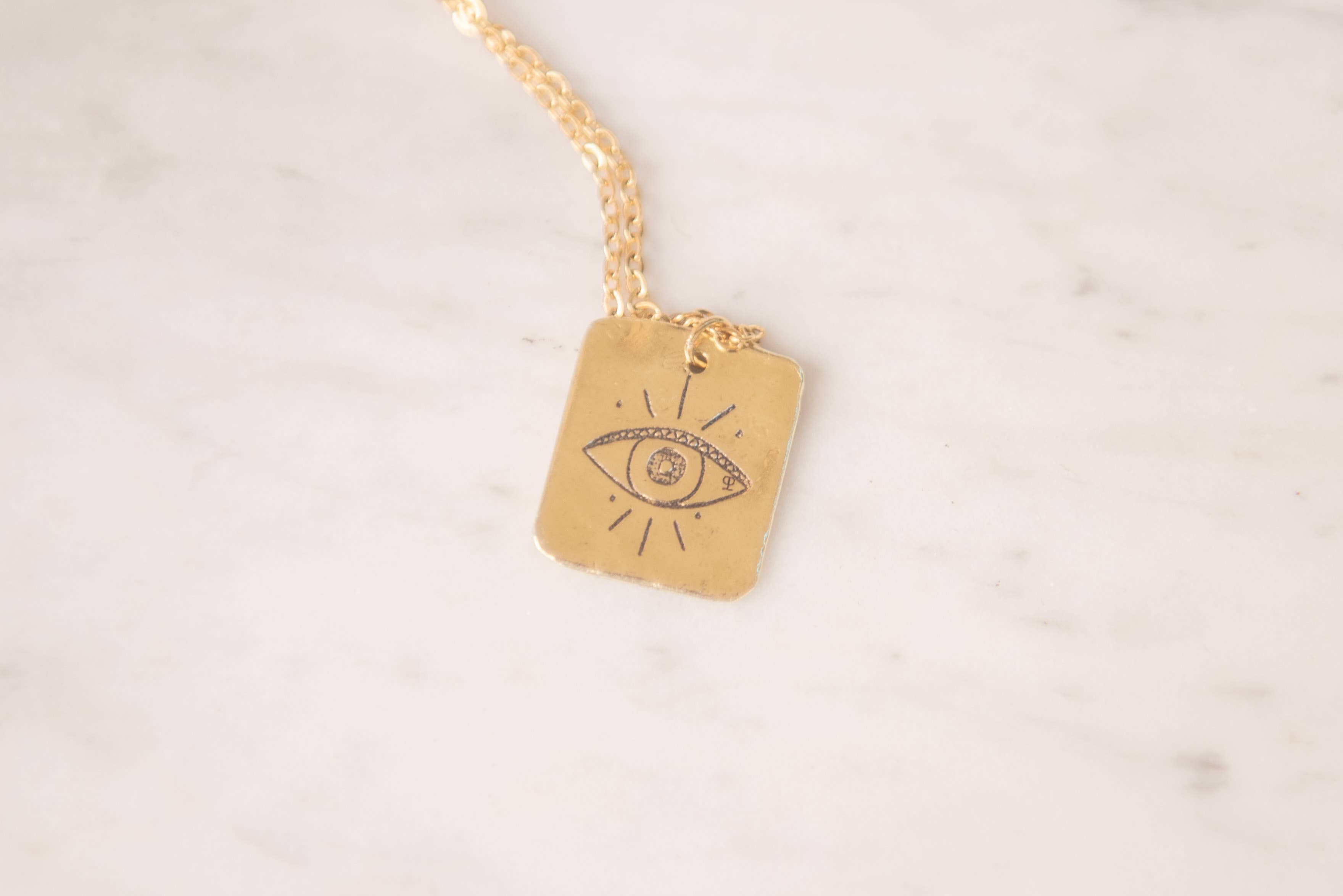 Loti jewels - Vendita all'ingrosso Collana con ciondolo/pendaglio - COLLANA ANIMA CORTA IN OTTONE CON SIMBOLO INCISO5