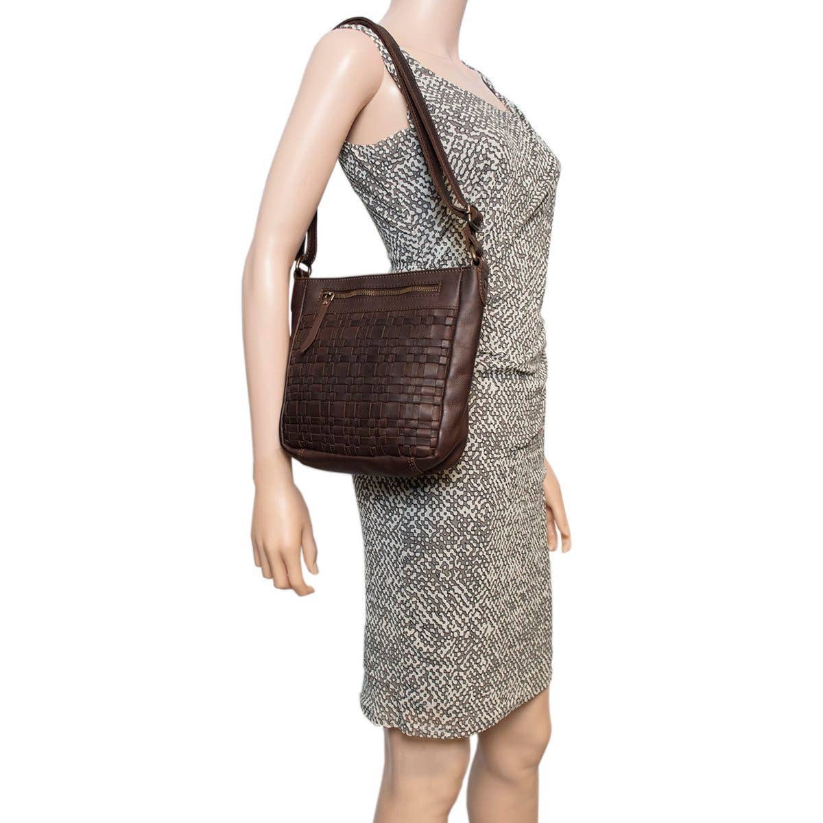 Arrigo - Wholesale Crossbody Bag - Women's - Arrigo Braided Leather Crossbody Shoulder Bag - 4 Colours15