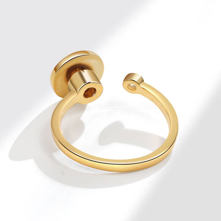 Perimade & Co. LLC - Wholesale Band/Stacked Ring - Smiley Anxiety Fidget Spinner Ring in 925 Sterling Silver2