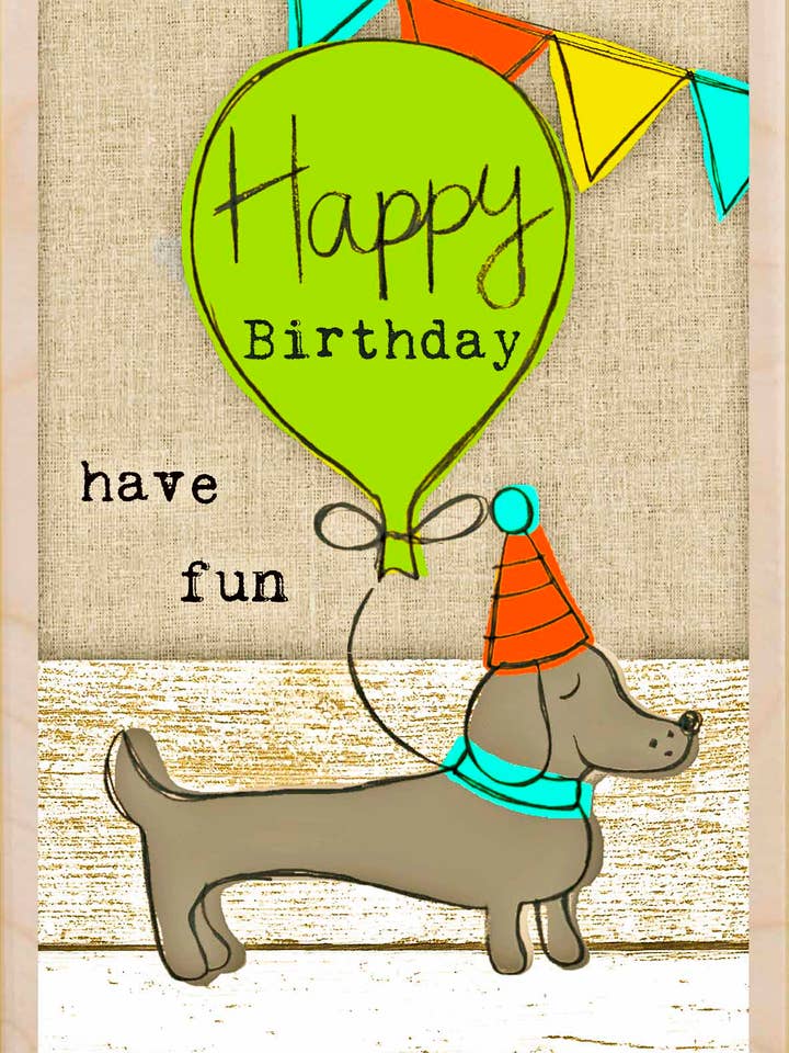 Fun Birthday - Eco-friendly Birthday card for wholesale by THE WOODEN POSTCARD COMPANY