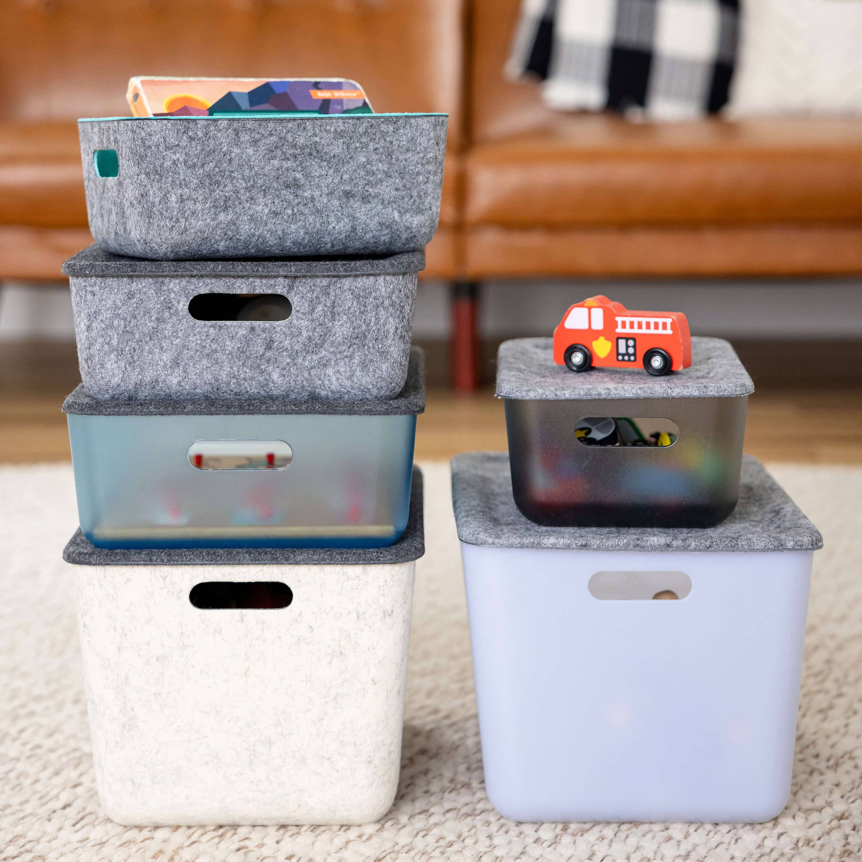 Three by Three Seattle - Wholesale Storage Bin - reSTAK recycled FELT storage medium short bin7