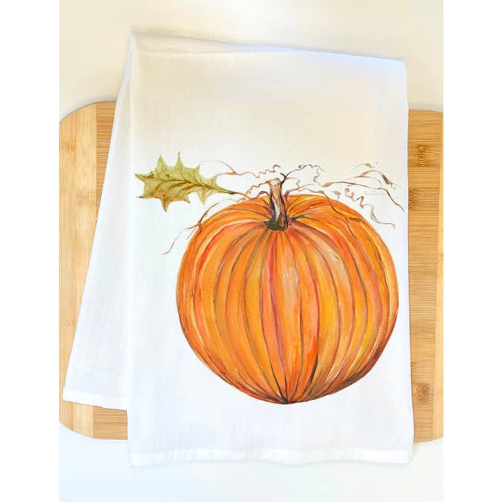 Pamela Cassidy Designs - Wholesale Tea Towel - Pumpkin Field Kitchen Towel