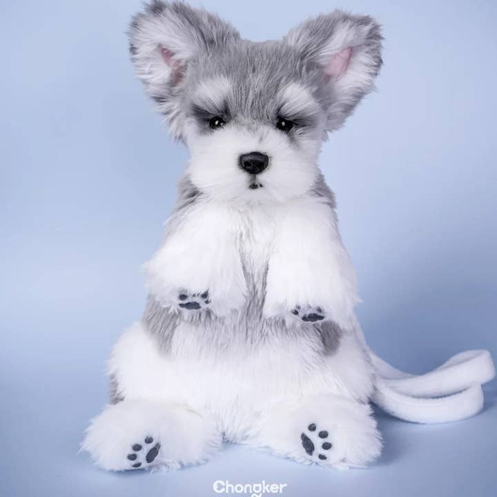 Chongker - Venta al por mayor Peluche - Niños y bebés - Mochila Schnauzer – Bolsa de peluche para amantes de cachorros y niños7