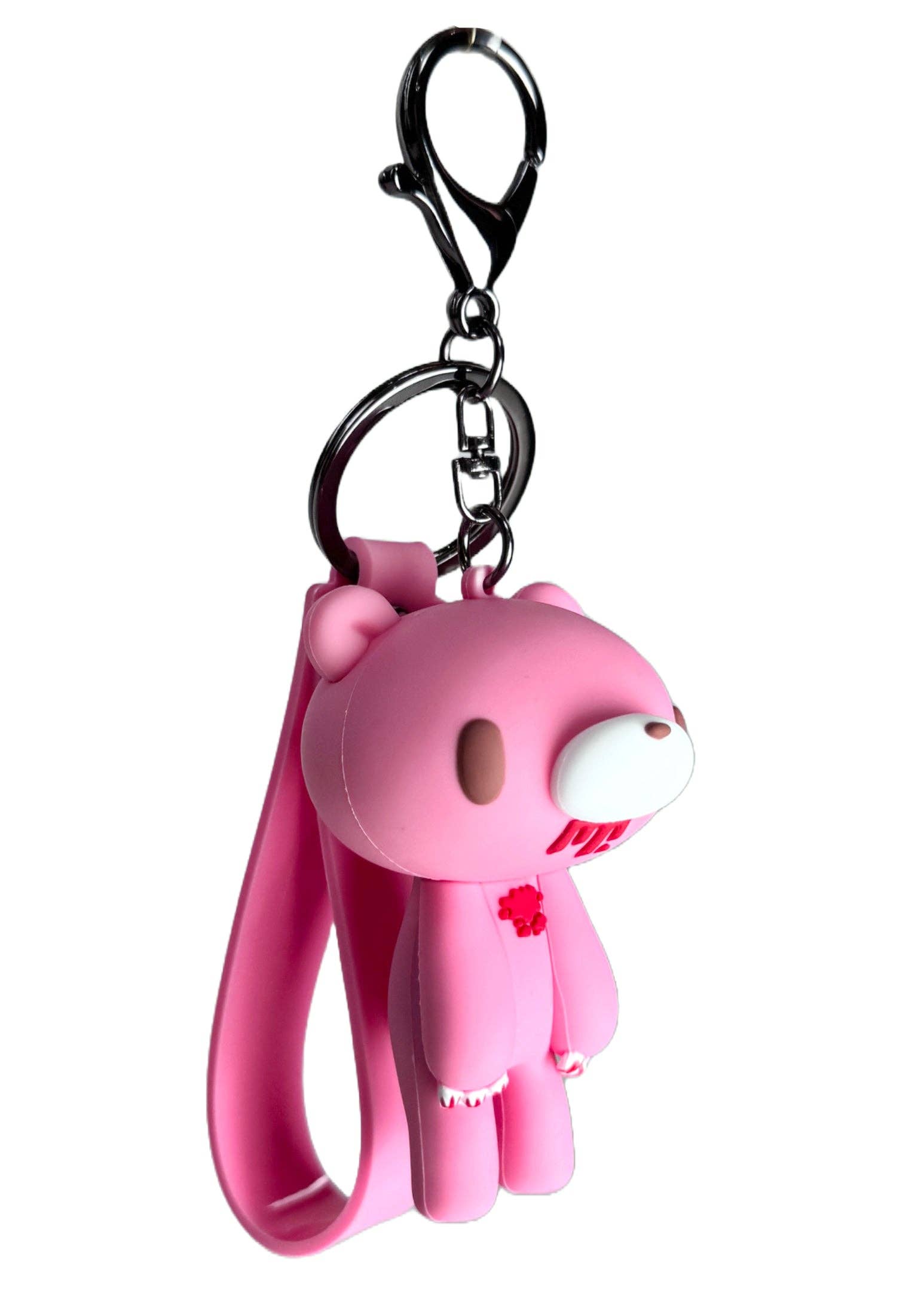 LASR – wholesale Keychain – Women's – Gloomy Bear Bloody Bear 3D Silicon Pink Figure Keychain1