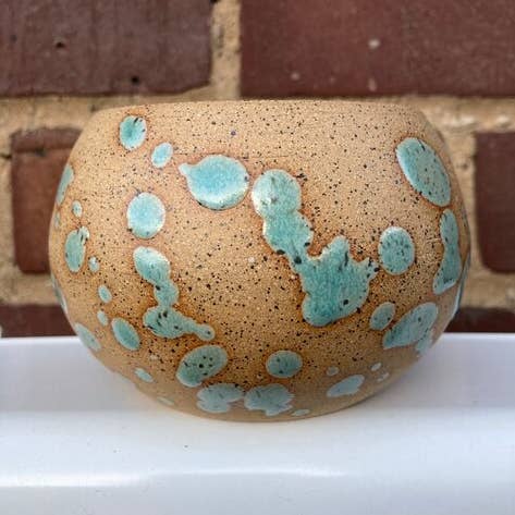 Splatter Planter - céramique avec un arc-en-ciel de couleurs pour la vente par Katie Troisi Pottery
