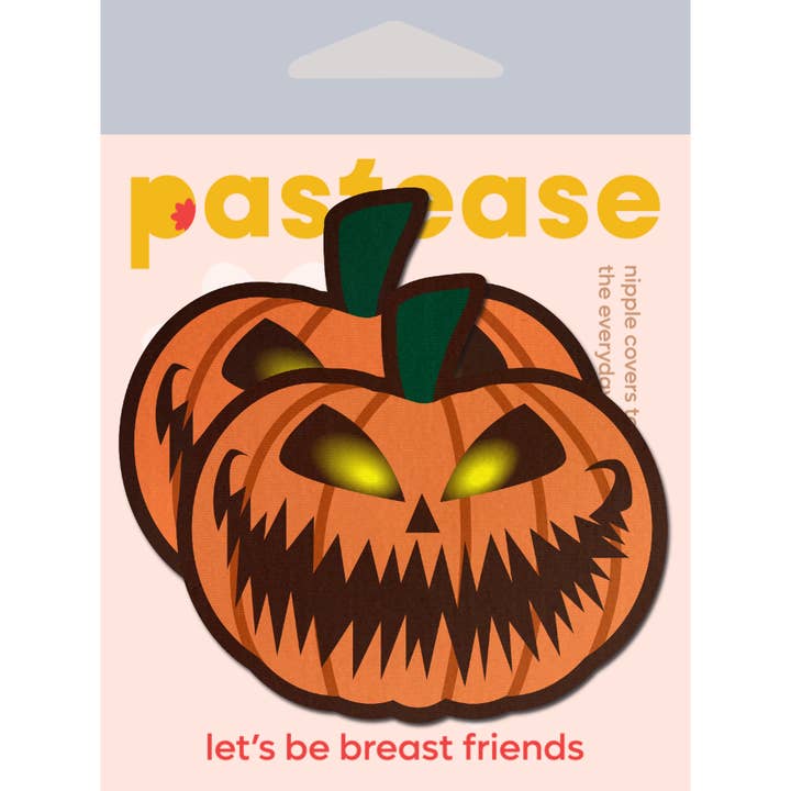 Pastease® - Wholesale Nipple Pasties - Women's - Terrifying Halloween Jack O' Lantern Nipple Pasties