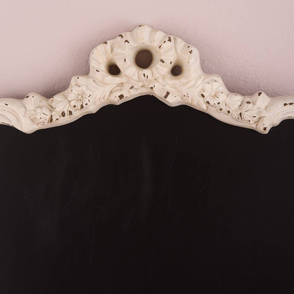 Weddingstar Inc. - Vente Tableau noir - Tableau noir avec cadre vintage orné en blanc antique2