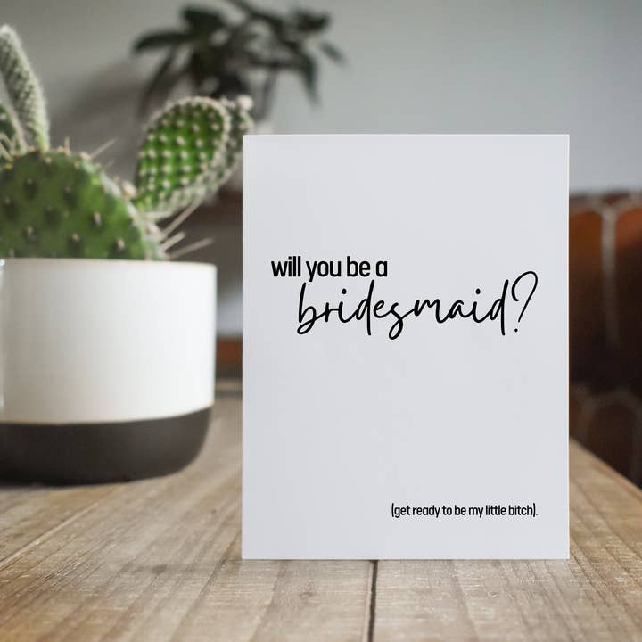 Will You Be a Bridesmaid? for wholesale by The Cheeky Press