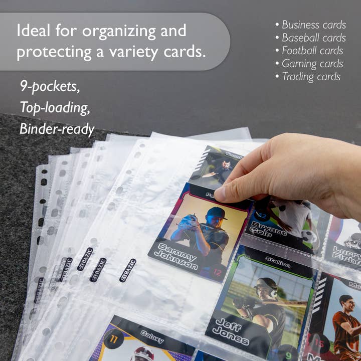 BAZIC Products - Wholesale Card Holder - Unisex - Trading Card Holders Top Loading 9-Pockets (10/Pack)2
