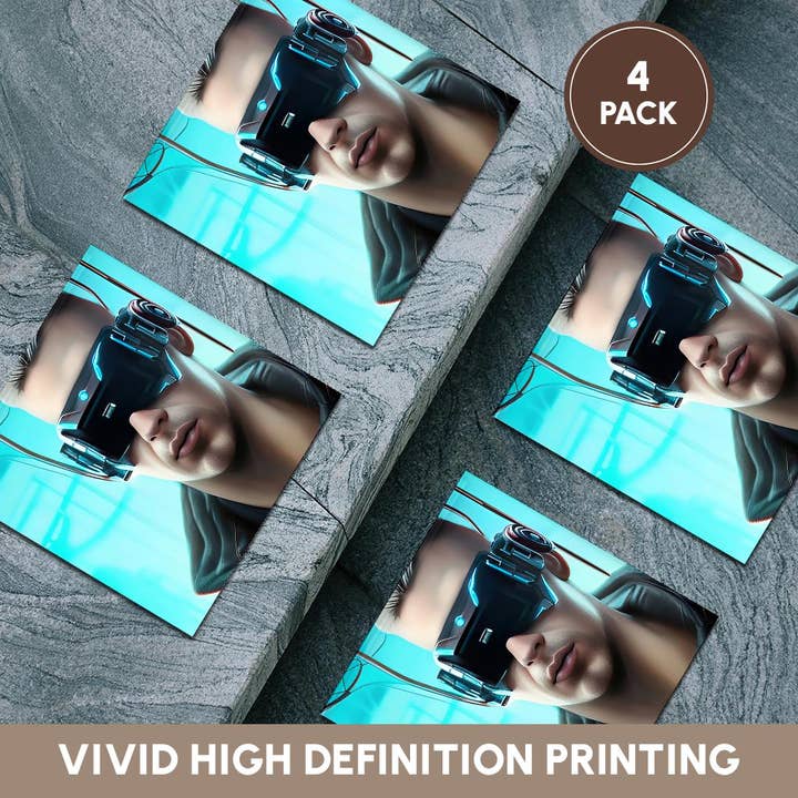 3dRose - Wholesale Coasters - 3dRose, Cool cyberpunk cyborg man in special glasses. Awesome digital art, Coaster5