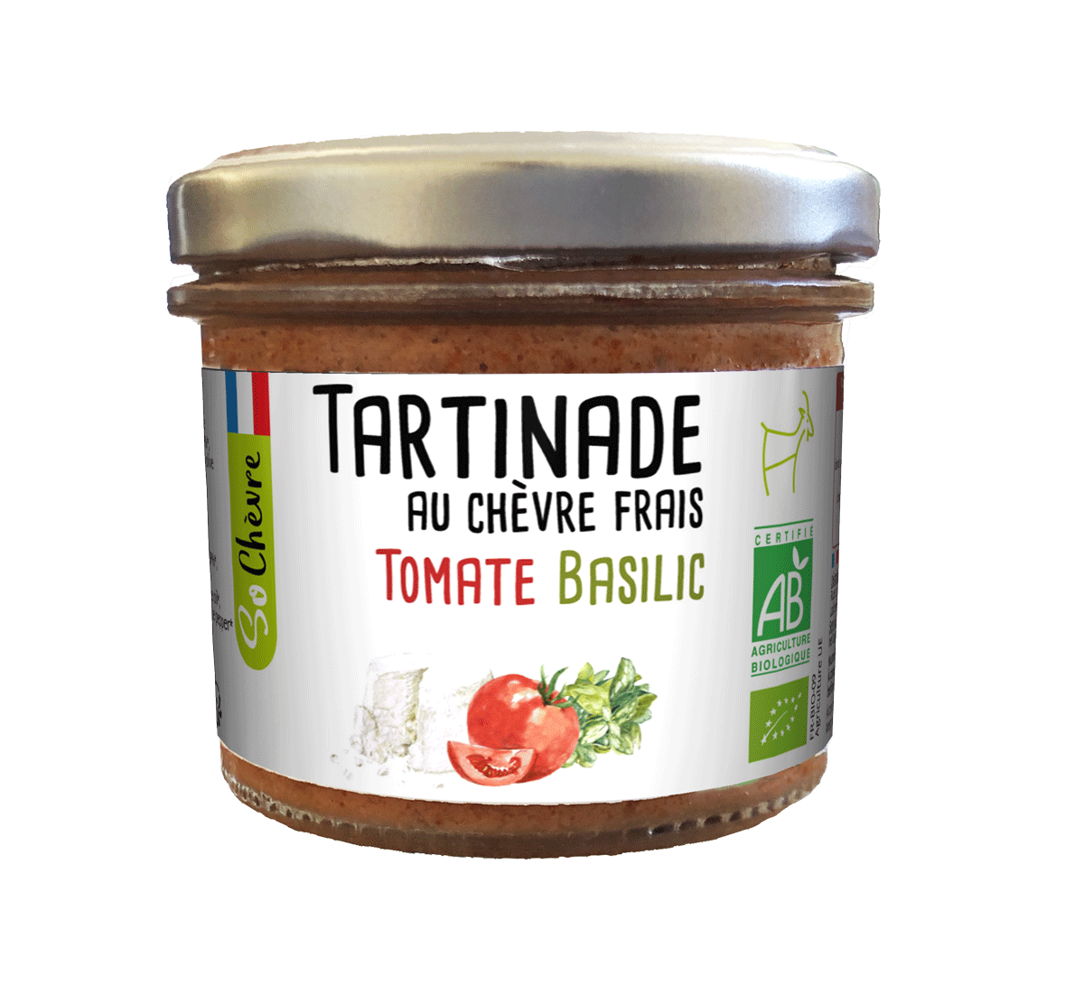 So Chèvre – Engroshandel Marmelade – Frisk gedeostcreme med tomat og basilikum0