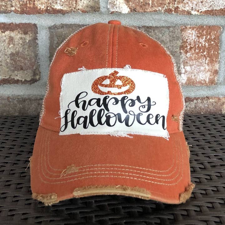 Happy Halloween Hat, Fall Hat for wholesale by BohoGroove