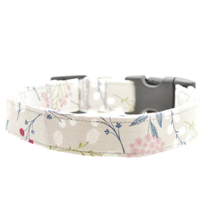 Dog Collar World - Wholesale Pet Collar - Dog - Gray Floral Collar