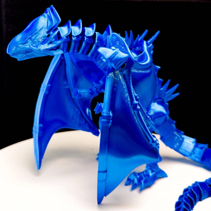 August Art House - Wholesale Figurine Toy - Kids - Blue-Eyes White Dragon Fully Articulated Anime Yugioh Figure | Over 12 Inch Posable Handmade Kaiju Toy Flexible Limbs | Gift for Monster Fan1