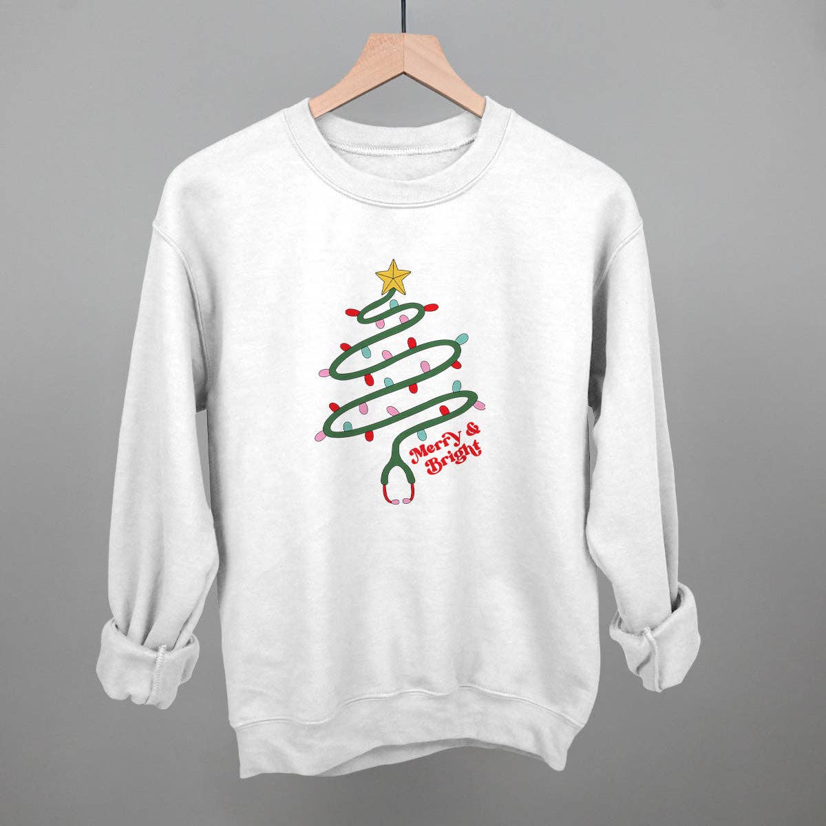 Ivy + Cloth - Wholesale Screen Printed T-Shirt - Women's - Merry & Bright Stethoscope8