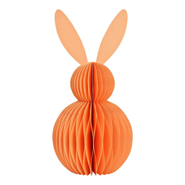 Honeycomb rabbit made of paper/cardboard peach (W/H/D) 16x30x16cm for wholesale by Wurm
