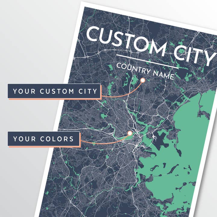 Custom Map for wholesale by Point Two Design Group