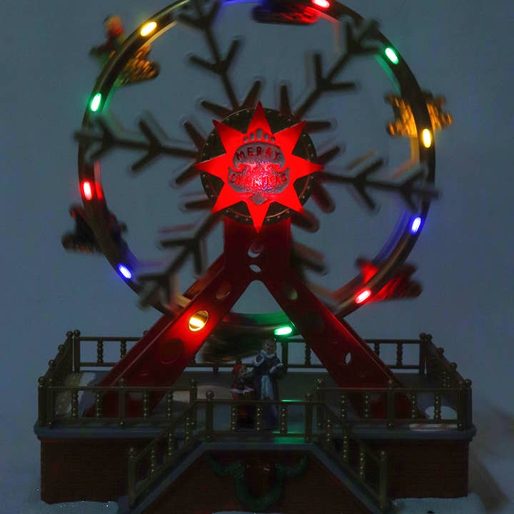 Top Treasures - Vendita all'ingrosso Decorazione natalizia - Ruota panoramica natalizia - Musical animato pre-illuminato6