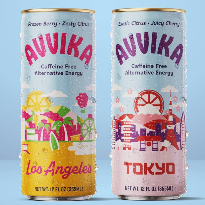 AVVIKA - Wholesale Sports/Energy Drink - Caffeine-Free Energy Drink Variety Pack: Tokyo & LA Flavors