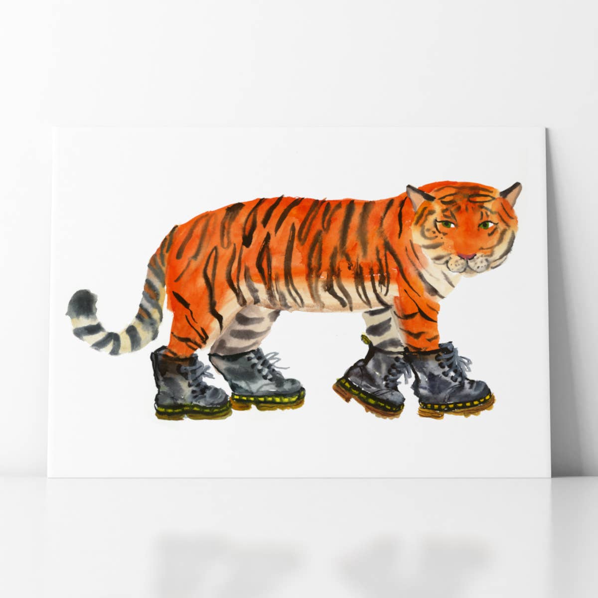 Rosie Webb illustrations - Wholesale Art Print - Tiger in boots  Giclee Print GP01173