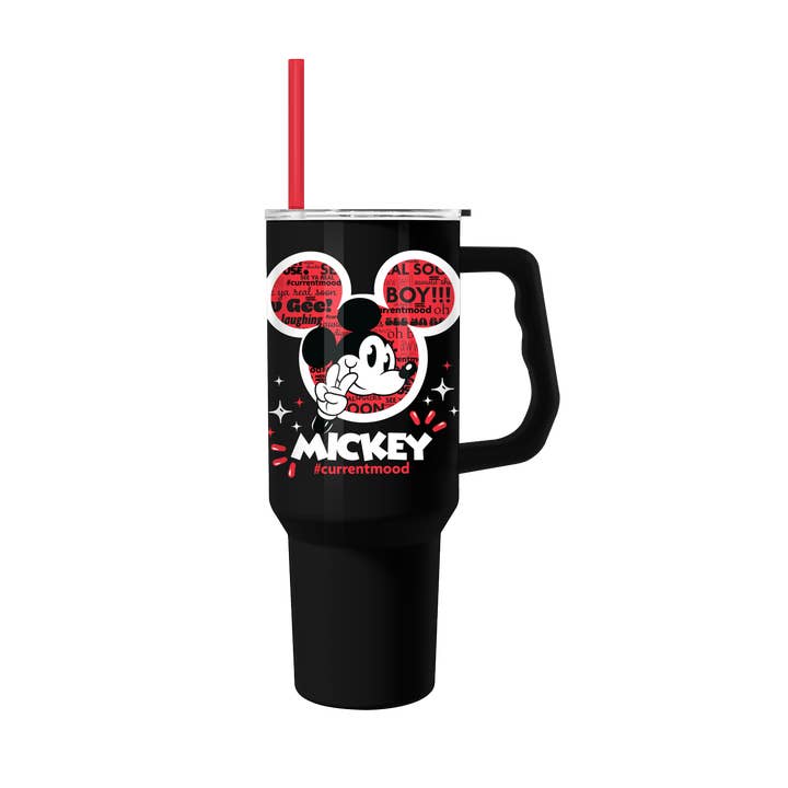 Silver Buffalo - Wholesale Insulated Mug/Tumbler - Mickey 40oz Stainless Steel Tumbler with handle