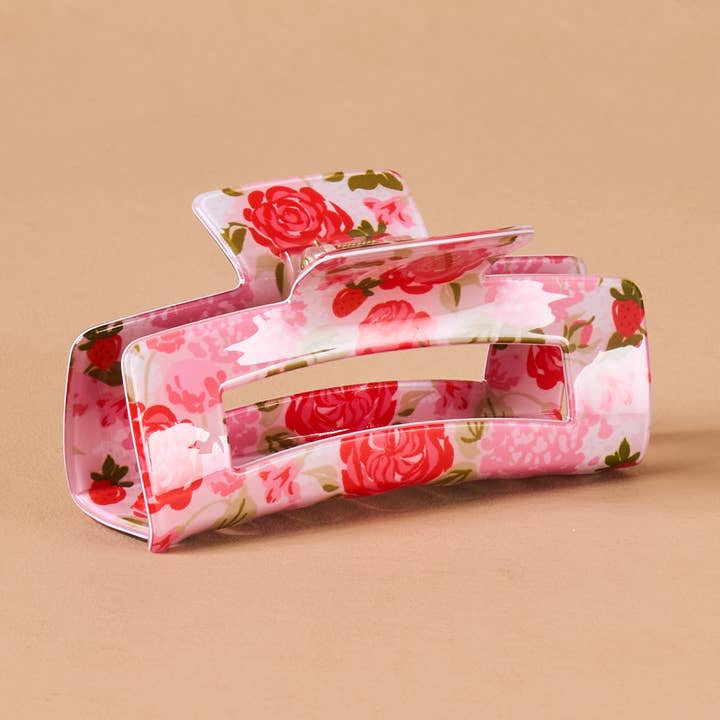 Claw Clip-Rose Garden for wholesale by The Darling Effect