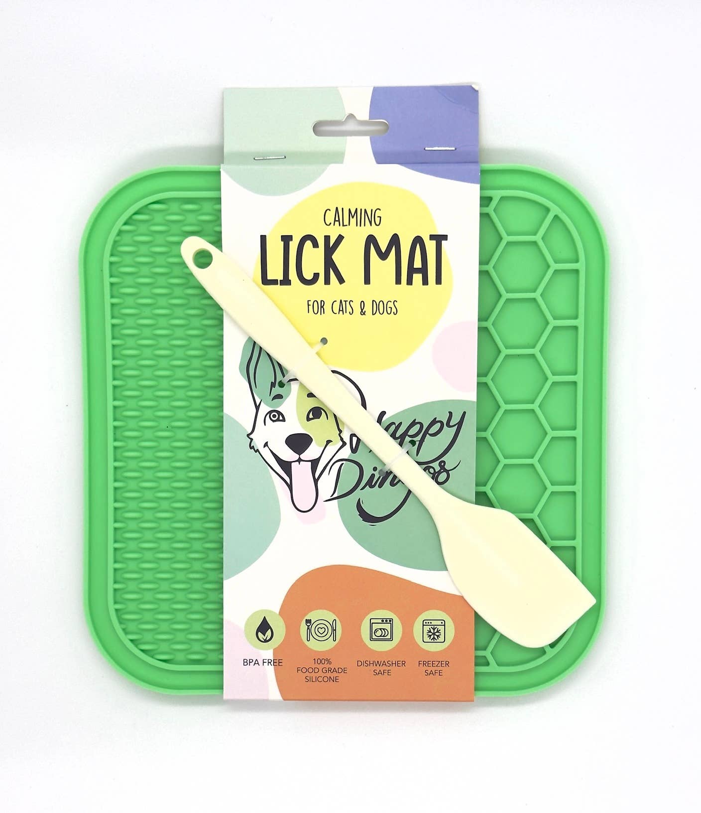 Dog Lick Mat, 2 Pieces Bpa Free Cat Lick Mat With 1 Silicone Spatula, Extra  Strong Suction Cups For Bathing, Training, Grooming And Claw Maintenance,s