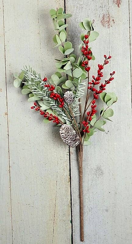 Holiday Depot Inc. - Wholesale Christmas Decoration - ISB79985- 20IN HERB LVS W.RED BERRY SPRAY1