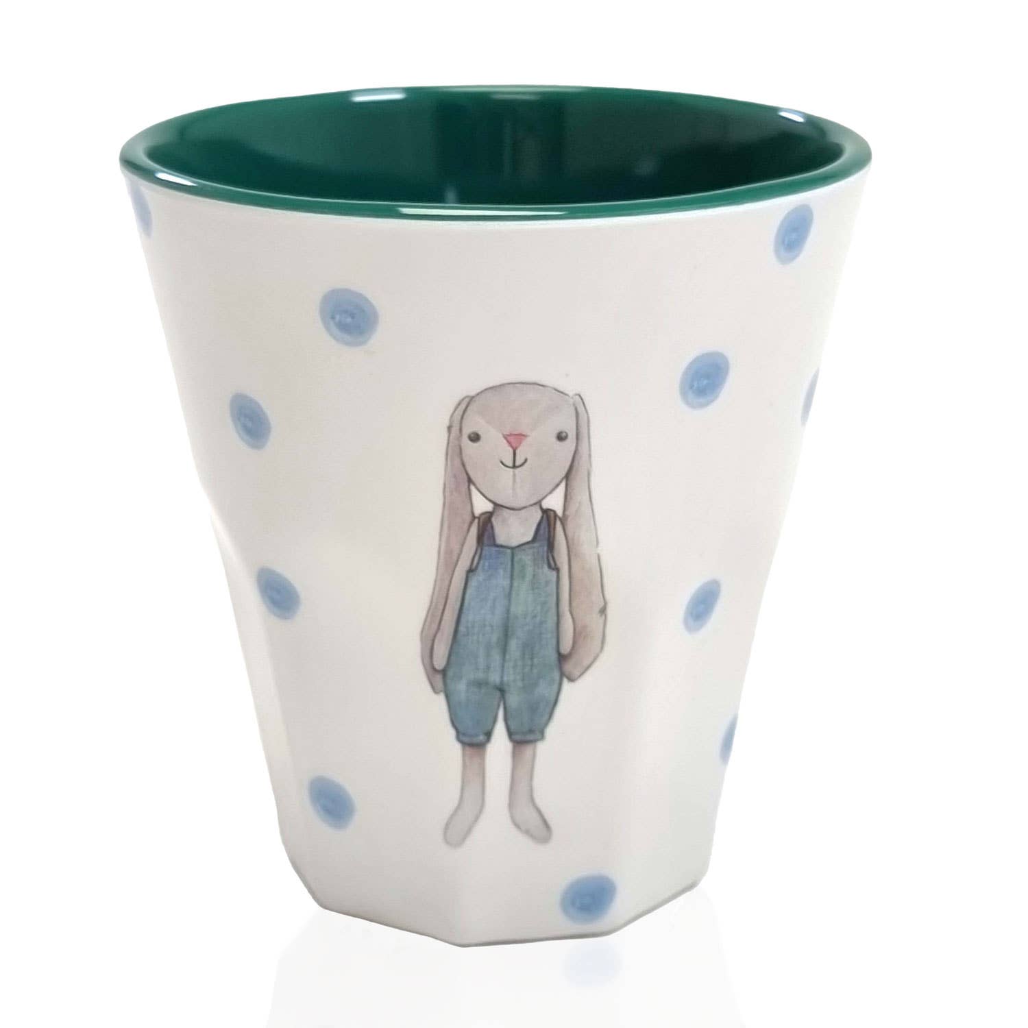 Mea-Living - Wholesale Coffee Mug - Green melamine mug “Hugo Hare”0