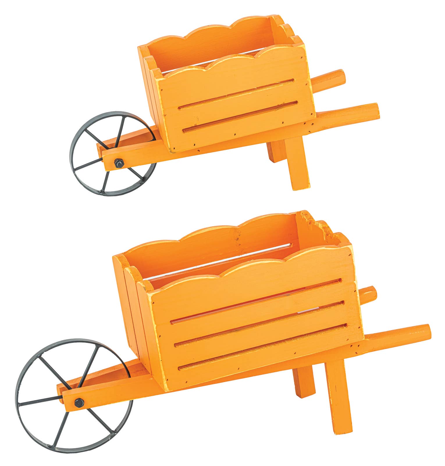 Hanna's Handiworks - Wholesale Decorative tabletop object - Harvest Wheelbarrow, Set of 2 (2 Set Min.) $26.50 Per Set