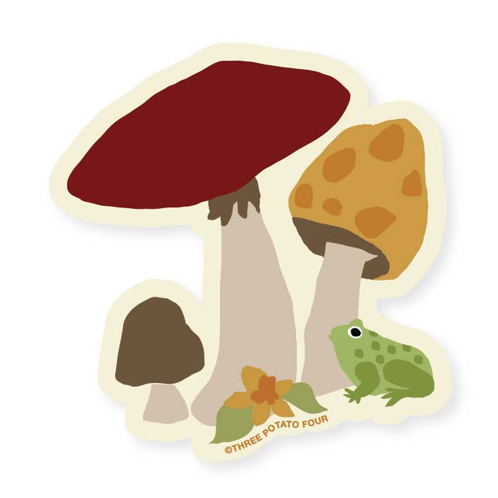 Pegatina - Campo de Hongos para venta al por mayor de Three Potato Four