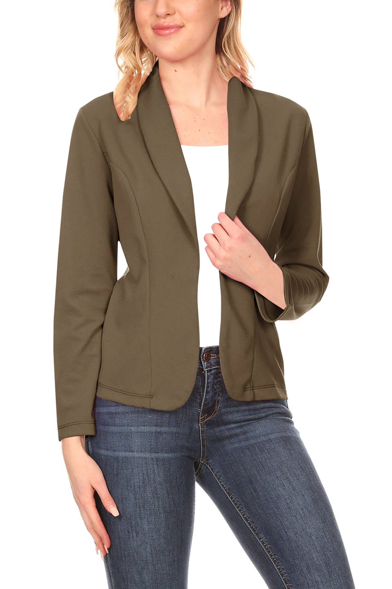 MOA COLLECTION - Vente Blazer – femme - Blazer décontracté à manches longues pour femmes12