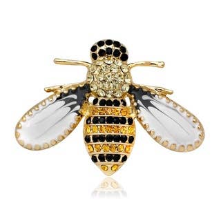 Tourtiwi – wholesale Brooch – Bee Beetle Crystal Pearl Brooch, Cute Insect Metal Pin12