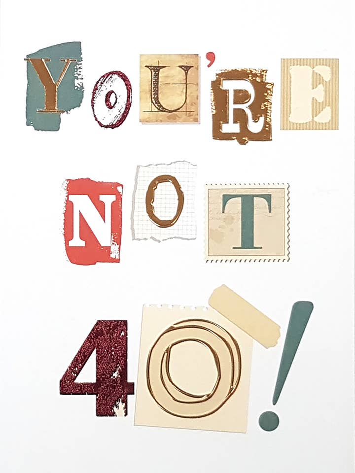 RDG Cartes de vœux d'anniversaire - 40 ans / Humour (lot de 3) 11658 pour la vente par A-Line Greetings