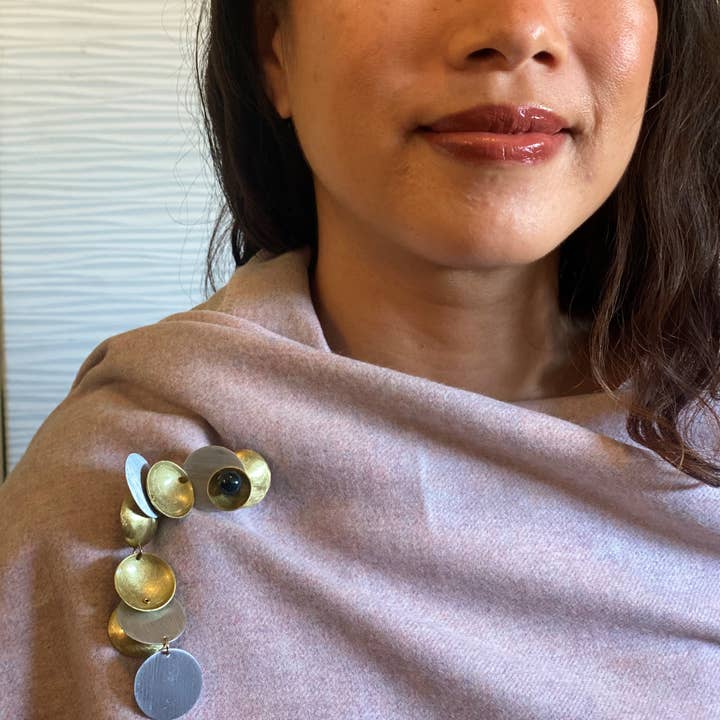 CLOUD Sculptural Statement Brooch for wholesale by Chick Boss LLC