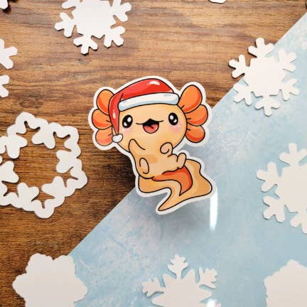 Bonnet de Noël, autocollant Kawaii, idée cadeau unique pour la vente par Cozy Bee Creates