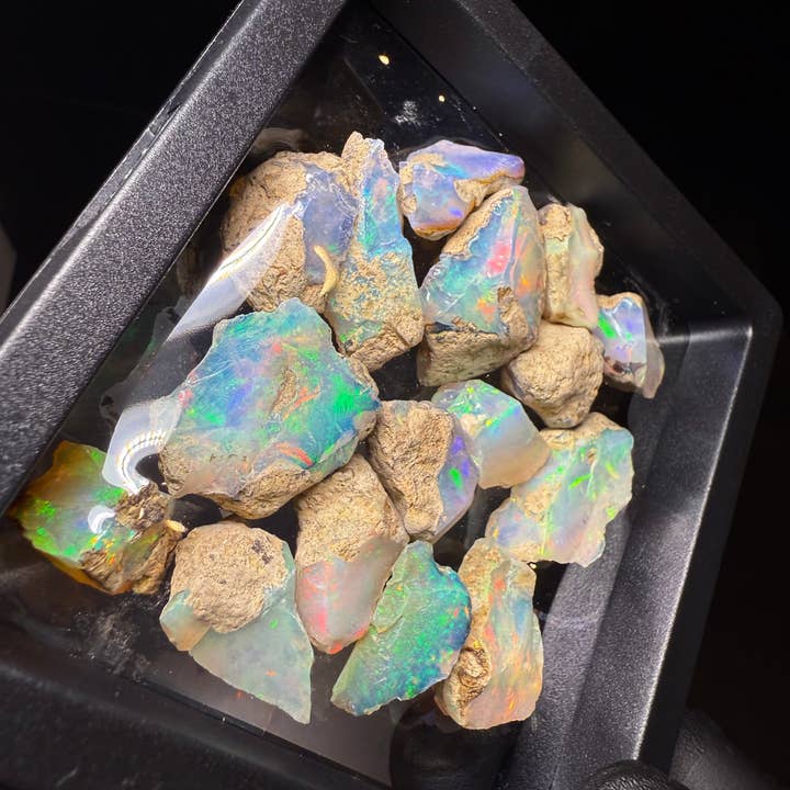 Ethiopian Welo Opal Rough 30.30 g Lot (16 pcs, 1–4 g each) for wholesale by Modeeq Gems