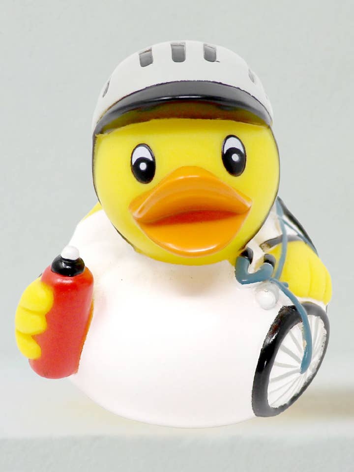 Rubber duck cyclist for wholesale by Close Up GmbH