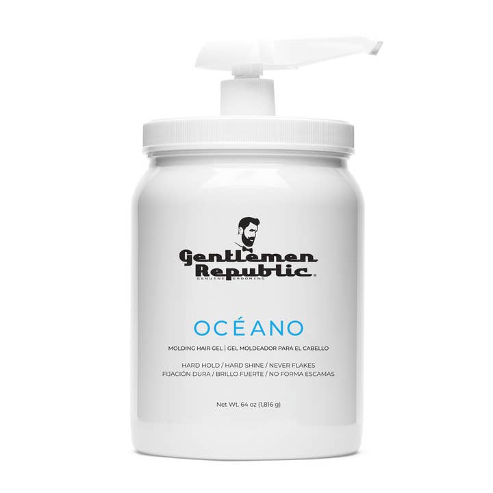 64 oz Oceano Hair Gel with Pump for wholesale by Gentlemen Republic