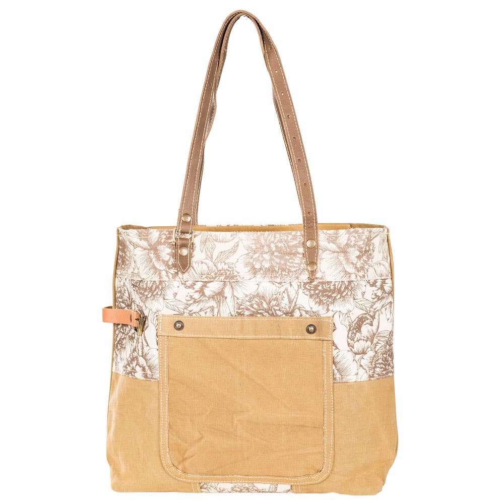 Clea Ray Canvas Bags & Clothing – Engroshandel Tote bag - Dame – Creme Floral mulepose3