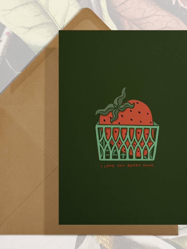 I Love You Berry Much Card | Love Card for wholesale by Stay Home Club