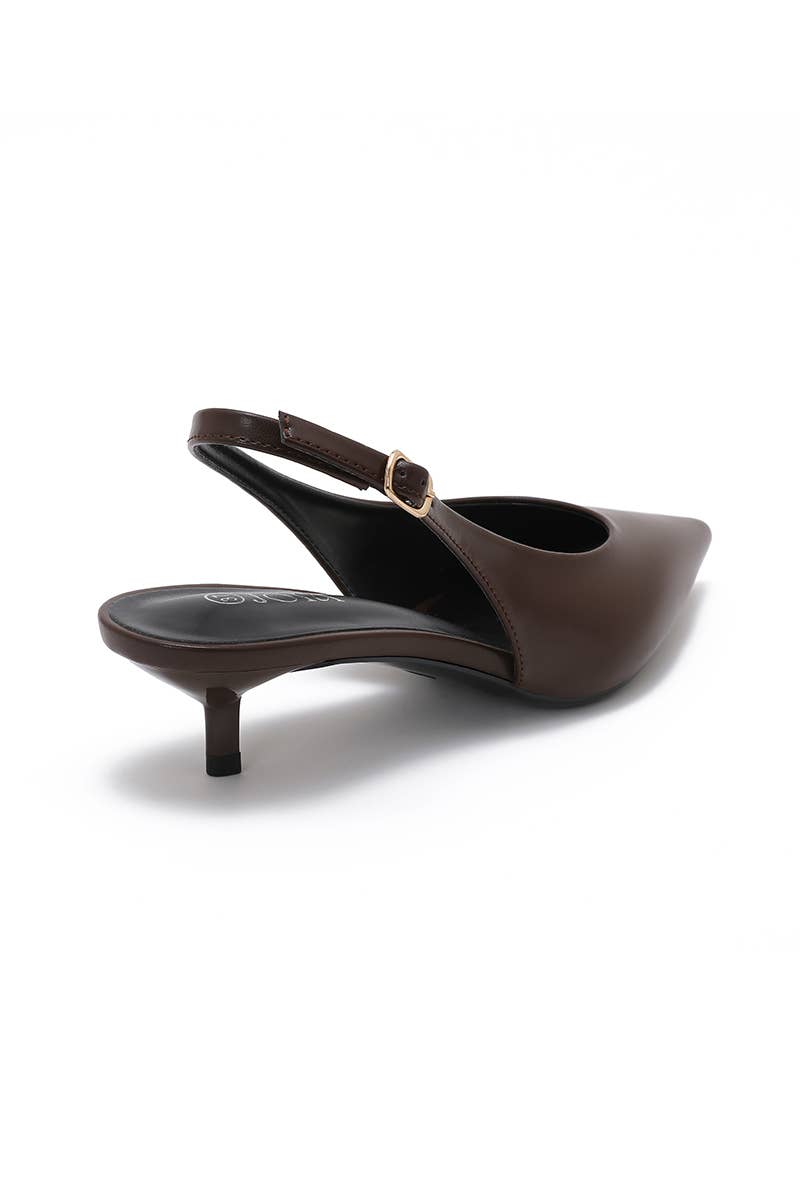 Joia Paris - Wholesale Low Heels - Women's - Pointed toe slingback pump, small thin heel H8-1021E20