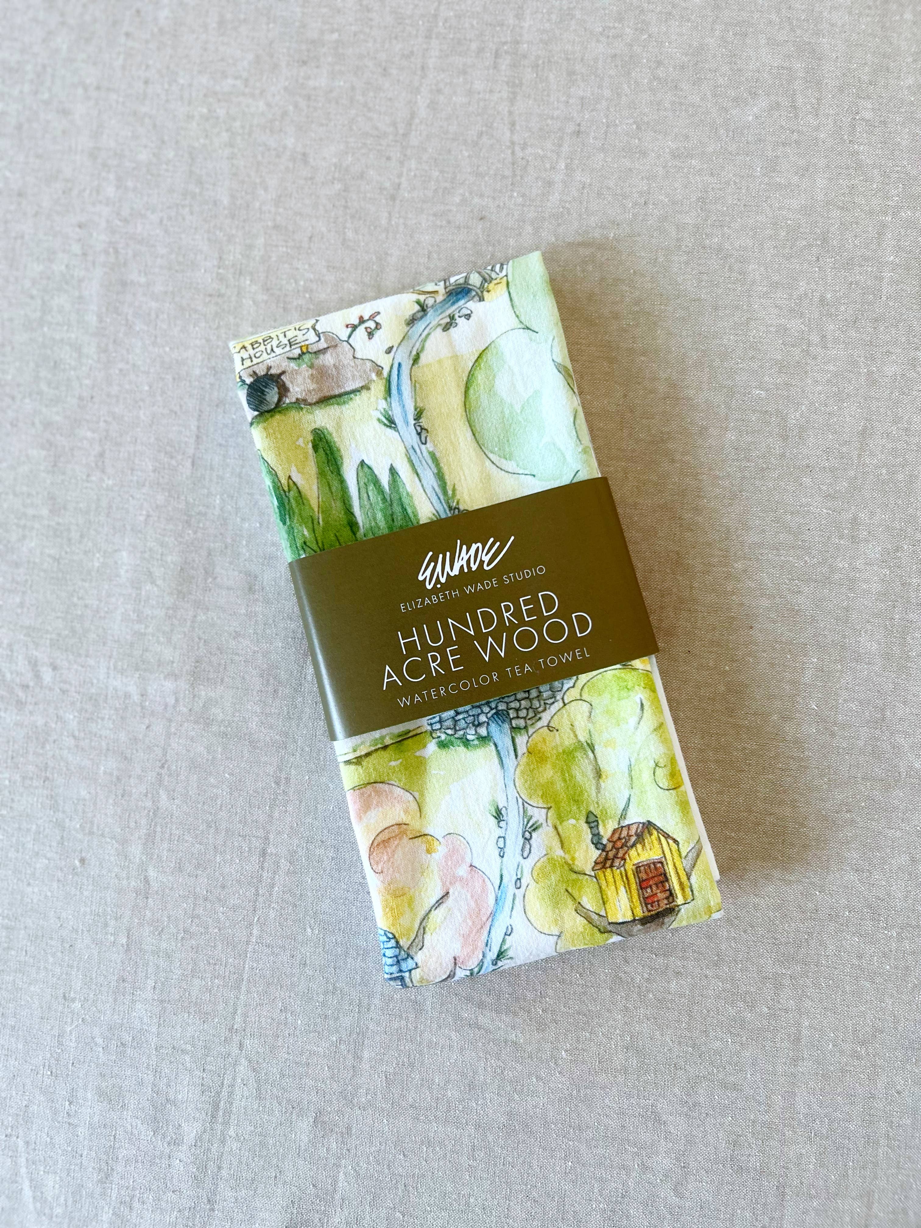 Elizabeth Wade Studio - Wholesale Tea Towel - Pooh's Hundred Acre Wood Tea Towel2