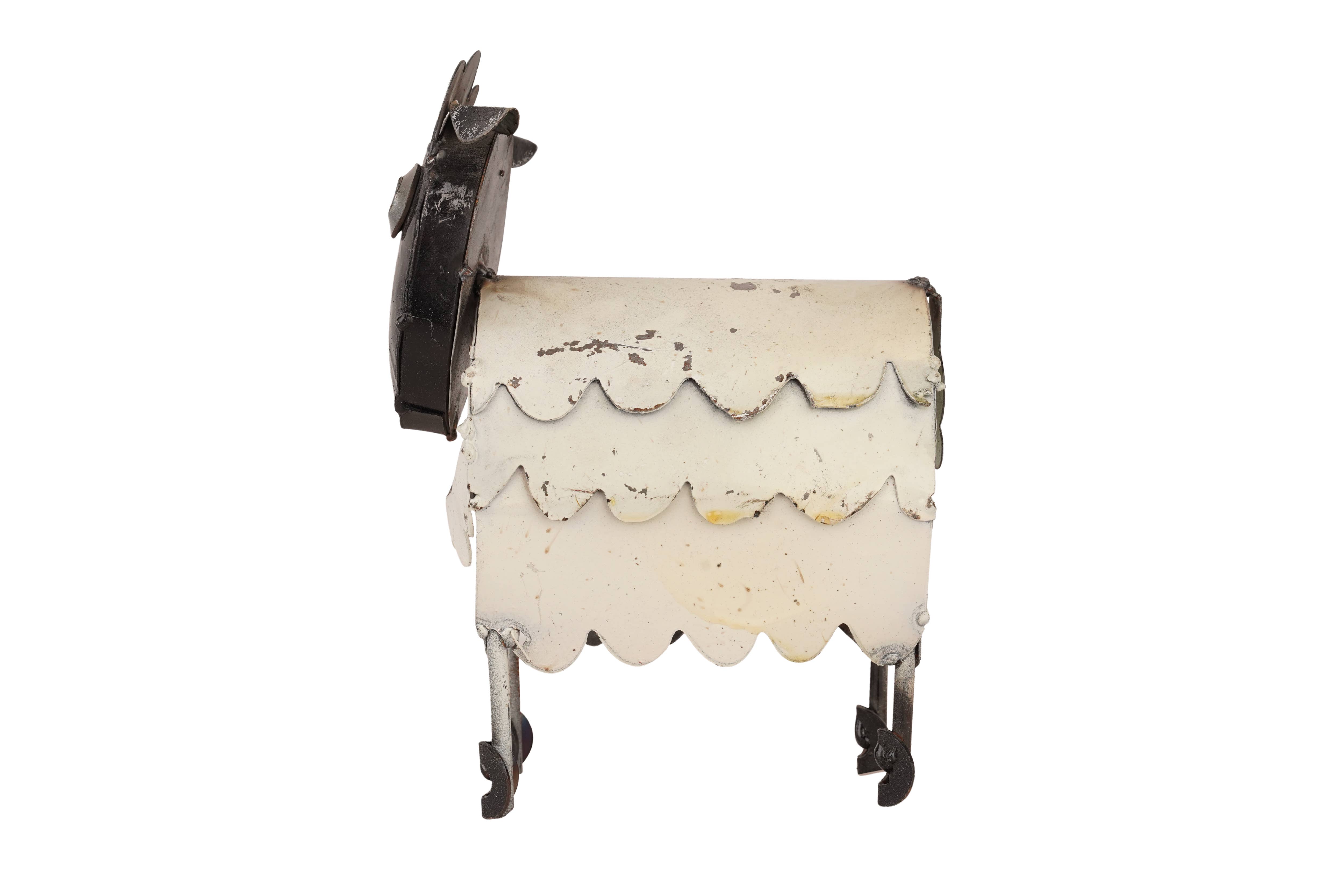 My Amigos Imports – wholesale Utomhusdekor – Farmhouse Metal Sheep-Garden Art-svartvitt får9