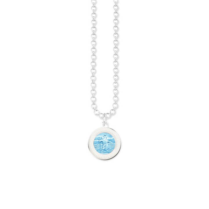 White/Blue Mini Saint Bali Necklace for wholesale by Blest.